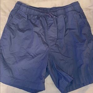 Blue jogger style shorts